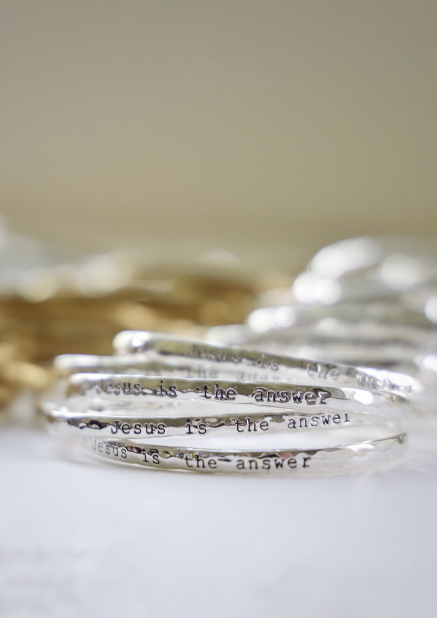 Jesus is the Answer Cuff – Honey + Ice
