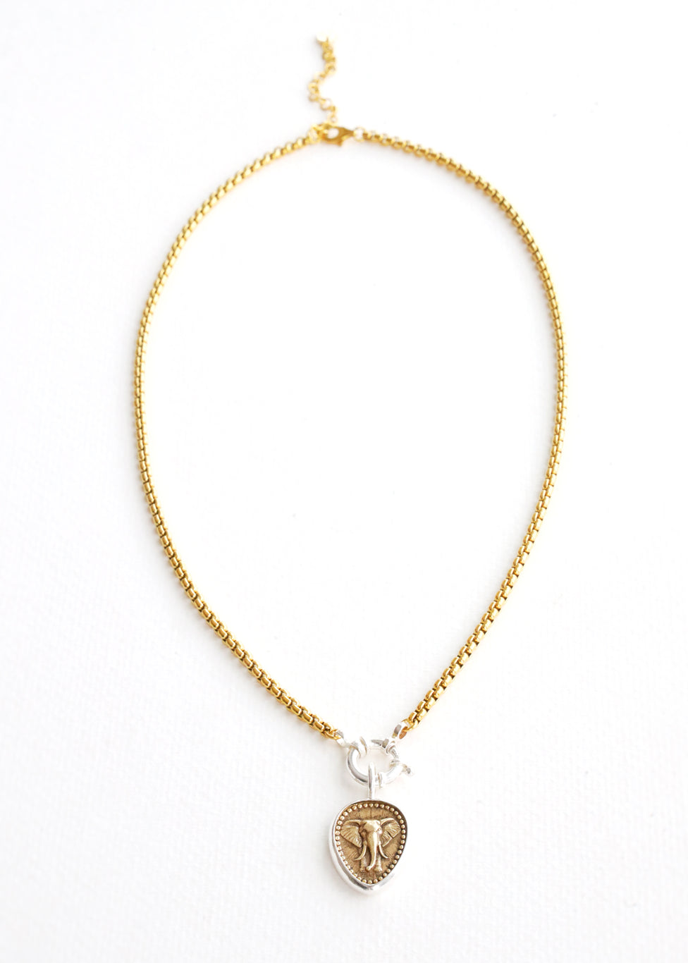 Elephant Necklace/Pendant – Honey + Ice
