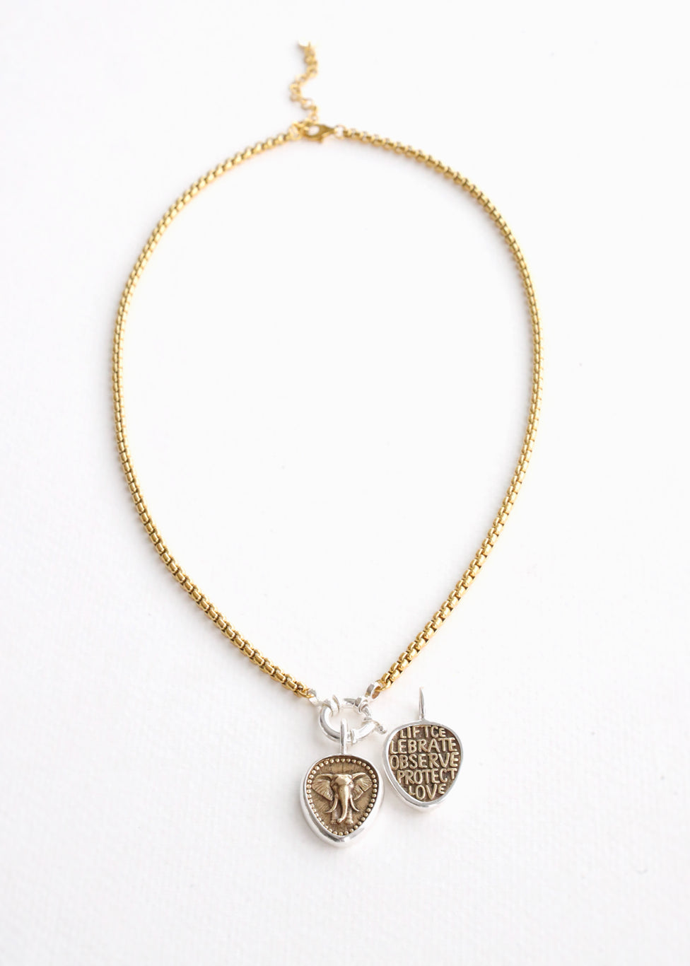 Elephant Necklace/Pendant – Honey + Ice