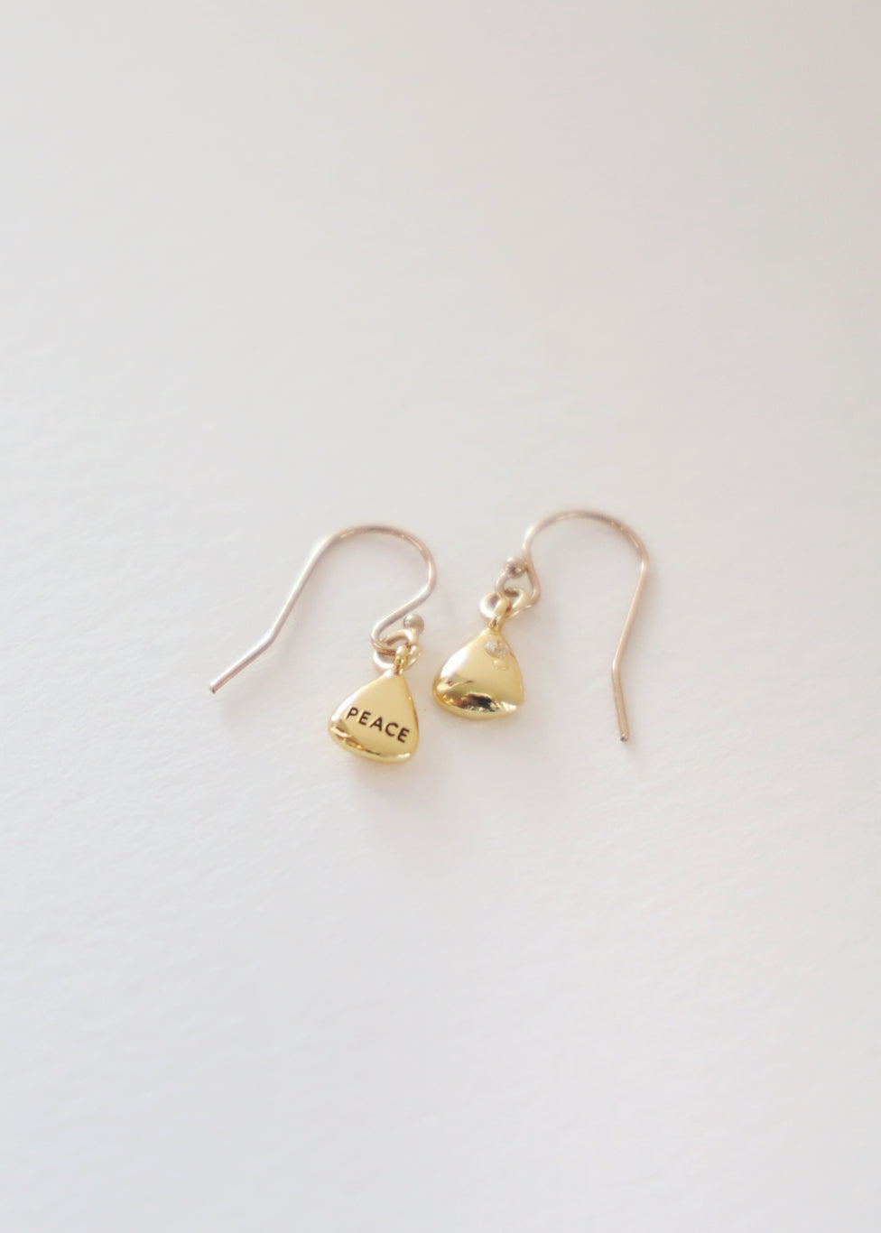 Peace Dangle Earrings - Gold – Honey + Ice