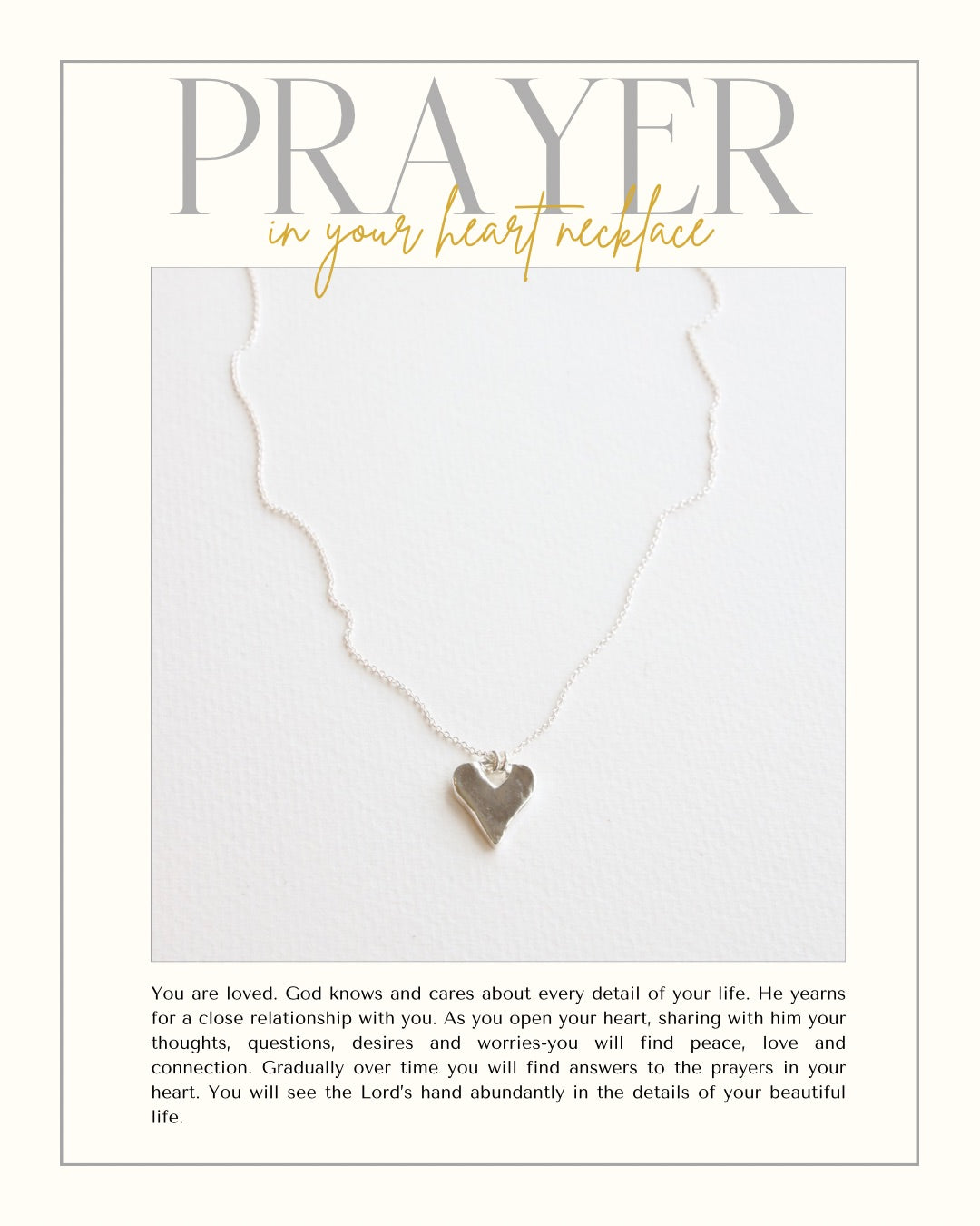 Prayer in Your Heart Chain Necklace | Honey + Ice