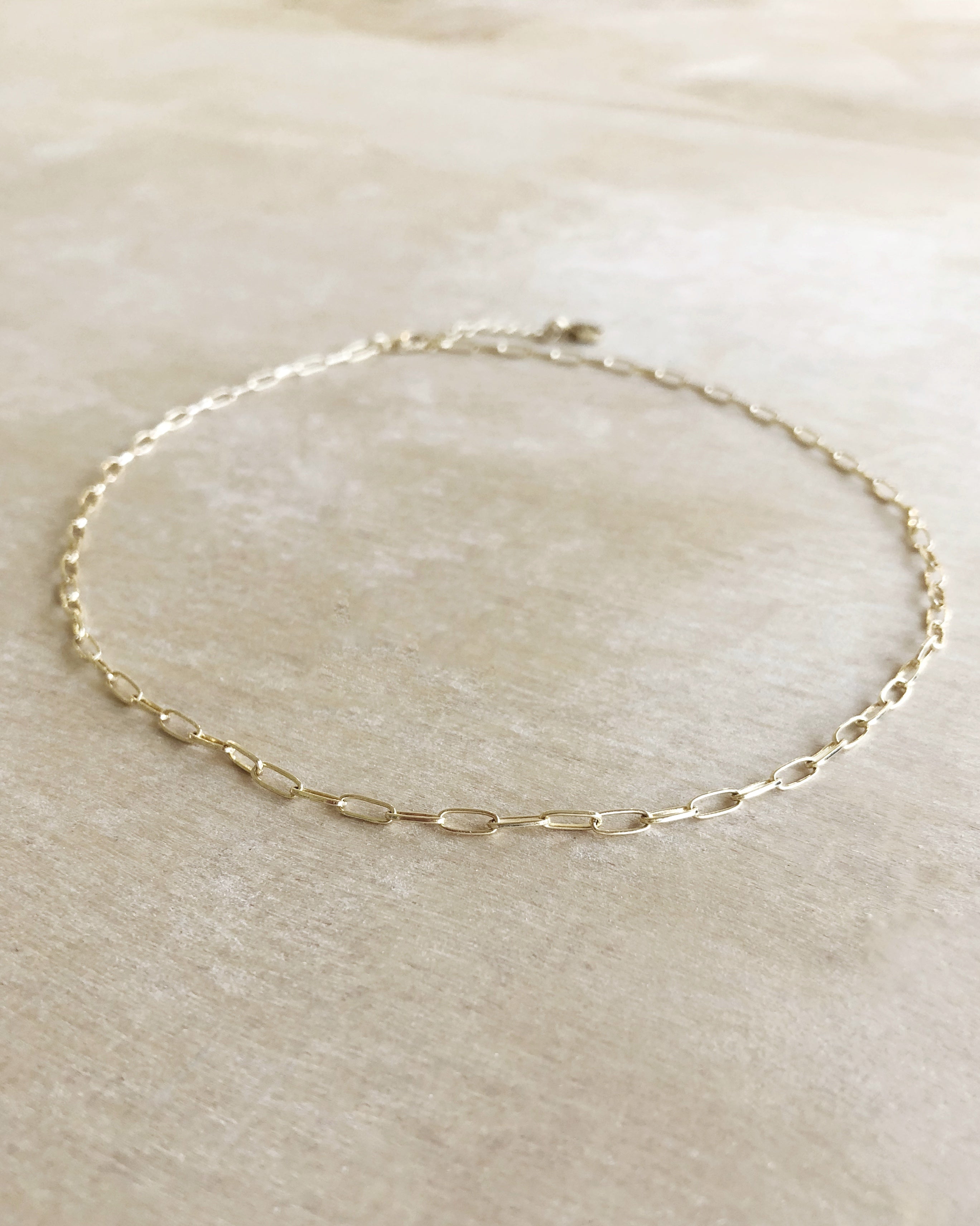 Small Gold Link Layering Chain Necklace | Honey + Ice