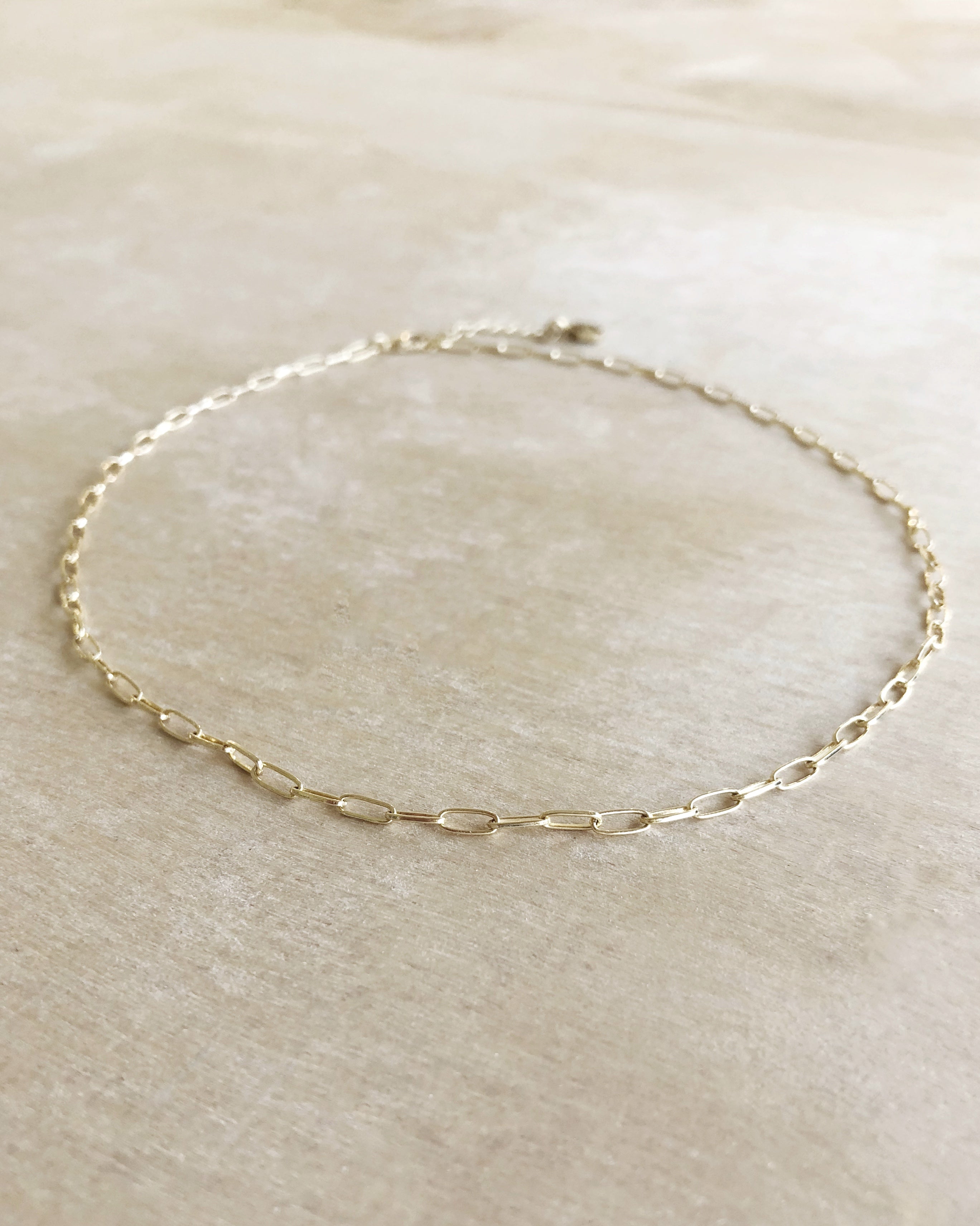 Small LINK layering chain GOLD - Honey + Ice