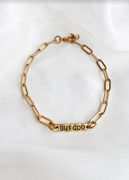 Baby Gold Grand Initial Paper Clip Bracelet